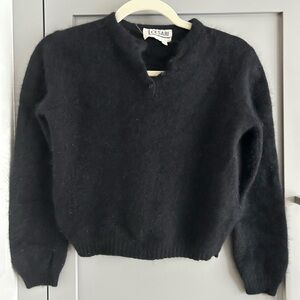 Women's Black Angora Sweater